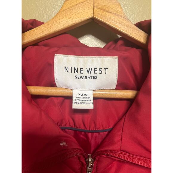 Nine West Red Down Puffer Jacket - Picture 2 of 13